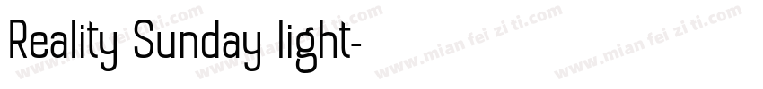 Reality Sunday light字体转换